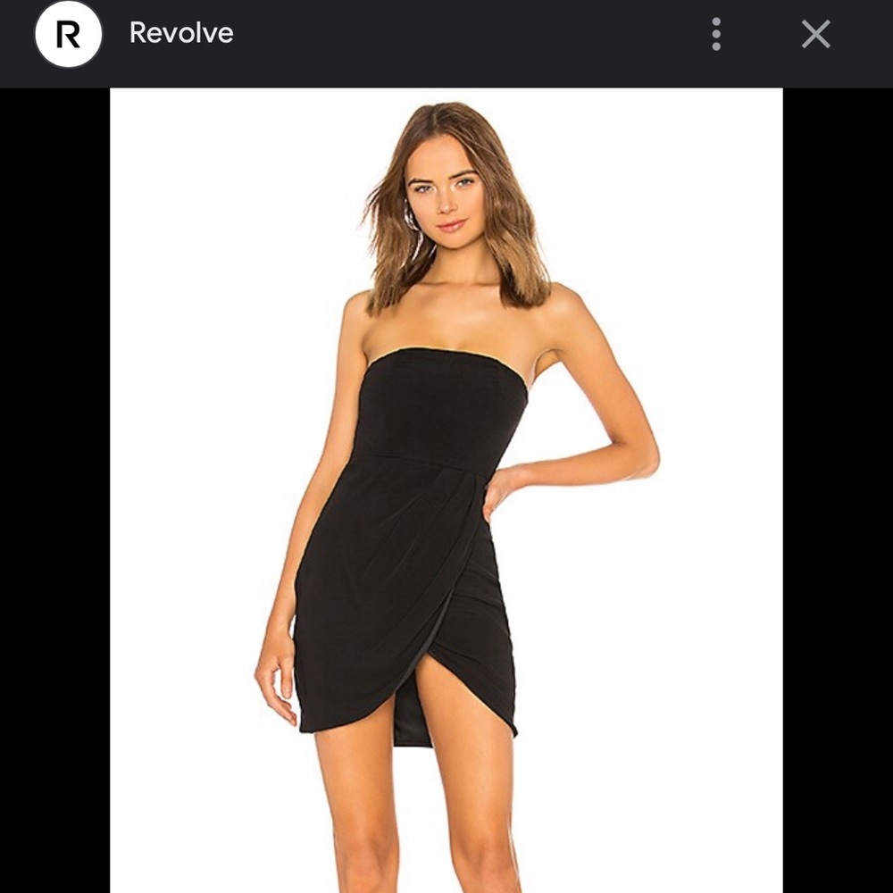 Superdown Black Strapless Dress - image 1